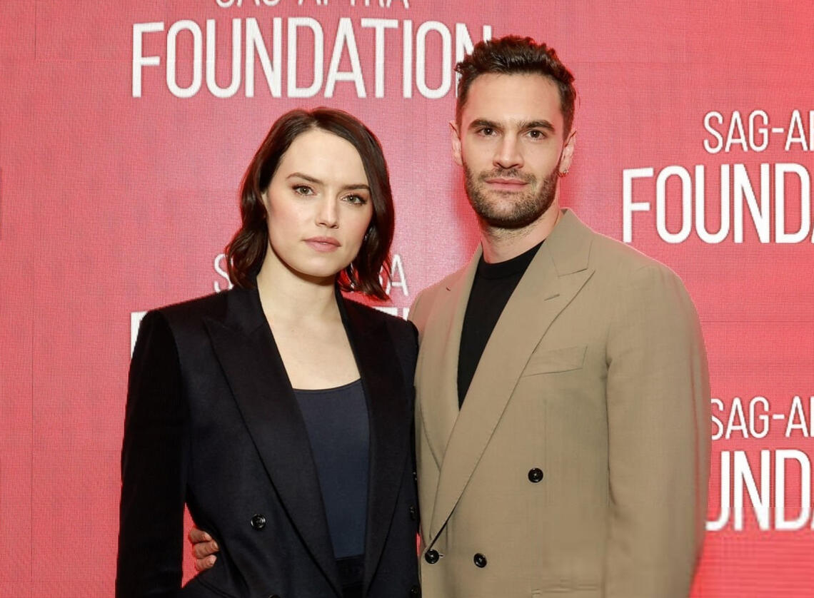 Daisy Ridley and her husband, Tom Bateman, at the SAG-AFTRA conversations about Magpie in New York